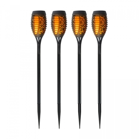 6 x Lampa solarna ogrodowa LED Pochodnia Płomień Imitacja 52 cm