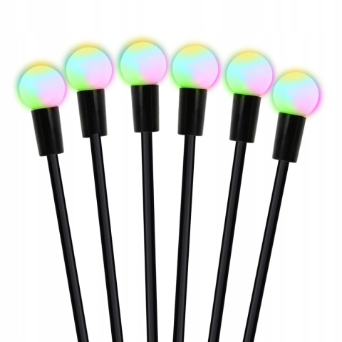 Lampa solarna wbijana 6xLED Kulki RGB Kolorowe 70cm Piękne
