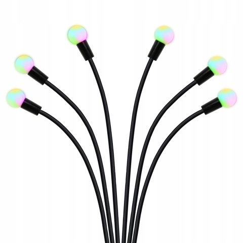 Lampa solarna wbijana 6xLED Kulki RGB Kolorowe 70cm Piękne