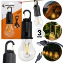 Lampa turystyczna żarówka USB-C Z Karabińczykiem OZDOBA KEMPING POD NAMIOT