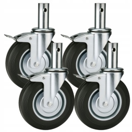 4xMOCNE KÓŁKA DO RUSZTOWAN 200mm 740kg 2X HAMULCEM 2XKOŁA OBROTOWE SKRĘTNE