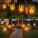 NAJWIĘKSZA POCHODNIA SOLARNA XXL LAMPA LED OGRODOWA PŁOMIEŃ WBIJANA 78cm