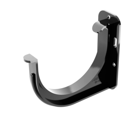 OCEAN Uchwyt rynnowy doczołowy 125 mm czerń RAL 9005