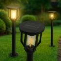 Ogrodowa Solarna lampa zewnętrzna 79 cm słupek IP65 biała ciepła