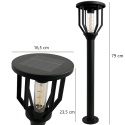 Ogrodowa Solarna lampa zewnętrzna 79 cm słupek IP65 biała ciepła