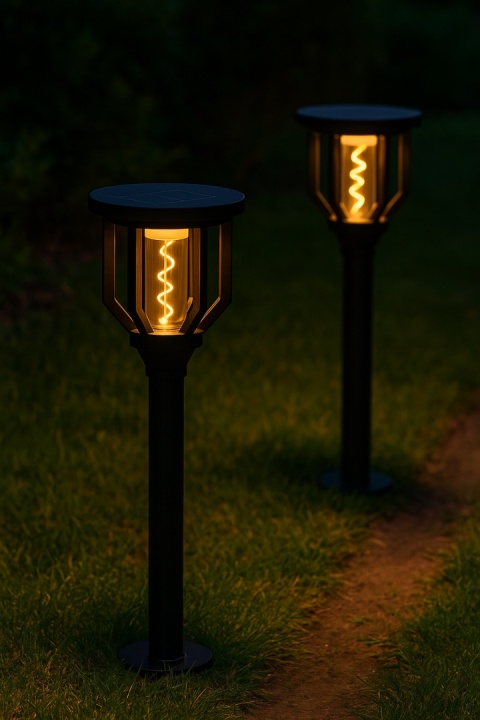 Ogrodowa Solarna lampa zewnętrzna 79 cm słupek IP65 biała ciepła