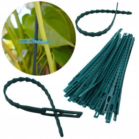 PŁASKIE OPASKI OGRODOWE DO SPINANIA ROŚLIN GAŁĘZI ZIELONE 17 cm 100 szt kpl PŁASKIE OPASKI OGRODOWE DO SPINANIA ROŚLIN GAŁĘZI ZIELONE 17 cm 100 szt kpl