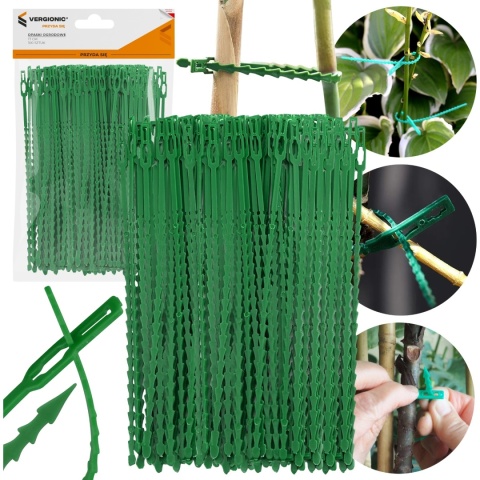 PŁASKIE OPASKI OGRODOWE DO SPINANIA ROŚLIN GAŁĘZI ZIELONE 17 cm 100 szt kpl PŁASKIE OPASKI OGRODOWE DO SPINANIA ROŚLIN GAŁĘZI ZIELONE 17 cm 100 szt kpl