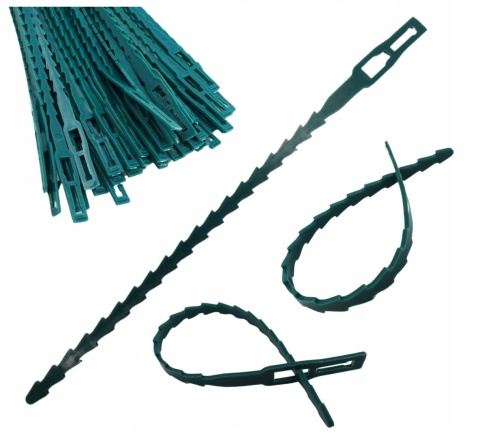 PŁASKIE OPASKI OGRODOWE DO SPINANIA ROŚLIN GAŁĘZI ZIELONE 17 cm 100 szt kpl PŁASKIE OPASKI OGRODOWE DO SPINANIA ROŚLIN GAŁĘZI ZIELONE 17 cm 100 szt kpl