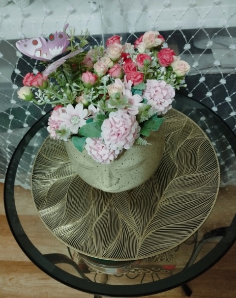 Podkładka KPL 6szt pod Talerz 38cm Mata Czarno Złota GLAMOUR PVC STYL