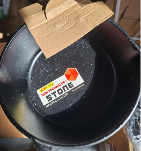 RONDELEK Rondel Ceramiczny GRANITOWY z Dziubkiem 1,2 l. Bardzo Dobra Stal RONDELEK Rondel Ceramiczny GRANITOWY z Dziubkiem 1,2 l. Bardzo Dobra Stal
