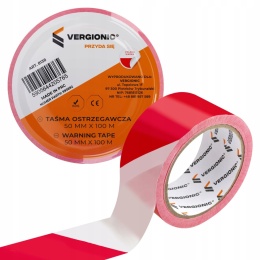 TAŚMA OSTRZEGAWCZA 50 mm x 100 m BIAŁO- CZERWONA NA DZIAŁKE ZWIERZYNE