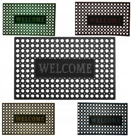Wycieraczka Welcome Wejściowa Gumowa Pod Drzwi 75x45cm Mocna Zmywalna Mata