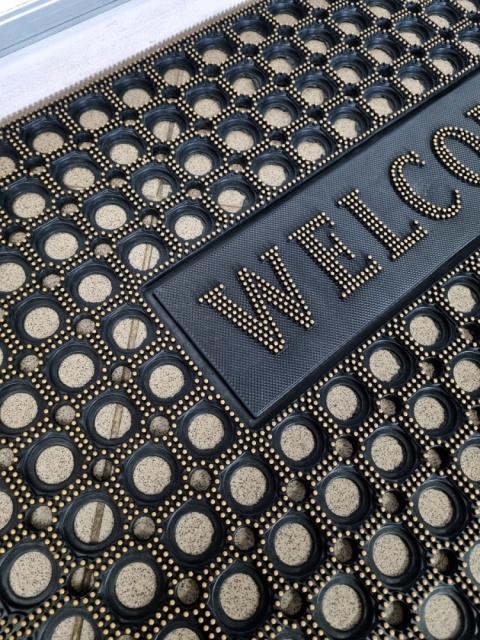 Wycieraczka Welcome Wejściowa Gumowa Pod Drzwi 75x45cm Mocna Zmywalna Mata