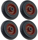 Zestaw 4 x Koło 8'' do wózka, taczki 200x50 2.50-4 Mocne Pełne Udzwig 230KG