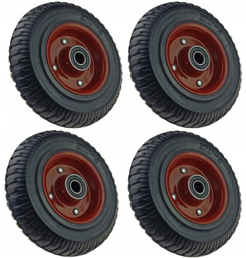 Zestaw 4 x Koło 8'' do wózka, taczki 200x50 2.50-4 Mocne Pełne Udzwig 230KG