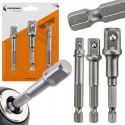 Zestaw nasadek ADAPTERY HEX klucze kpl 3 szt