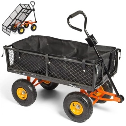 Wózek ogrodowy ogrodniczy transportowy odchylany taczki przyczepka plandeka wywrotka xl 400kg