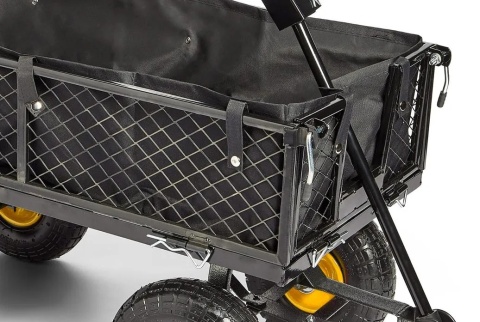 Wózek ogrodowy ogrodniczy transportowy odchylany taczki przyczepka plandeka wywrotka xl 400kg