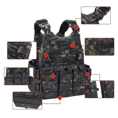 Kamizelka turystyczna taktyczna wojskowa regulowana molle plate carrier
