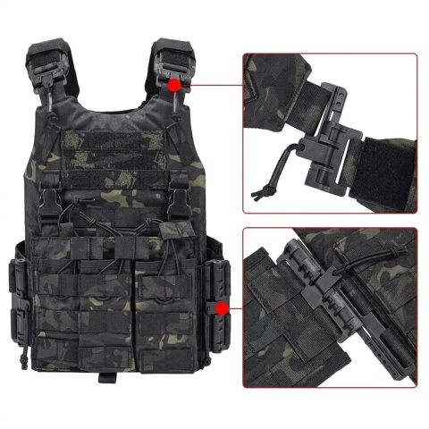 Kamizelka turystyczna taktyczna wojskowa regulowana molle plate carrier