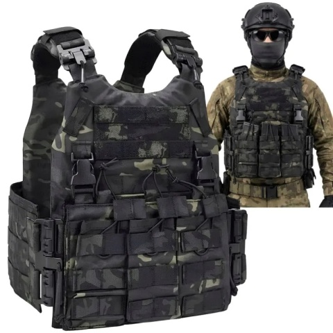 Kamizelka turystyczna taktyczna wojskowa regulowana molle plate carrier
