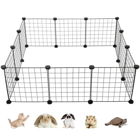 Kojec klatka wybieg zagroda modułowa dla królików świnki kota psa szczeniąt 90x90cm
