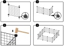 Kojec klatka wybieg zagroda modułowa dla królików świnki kota psa szczeniąt 90x90cm