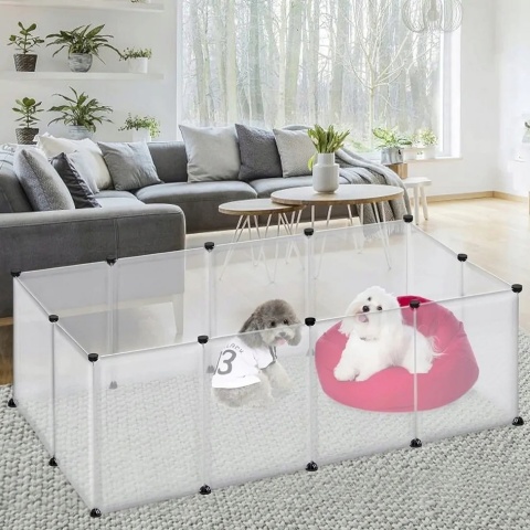 Kojec klatka zagroda modułowa dla zwierząt królików kota psa 74x204x104cm