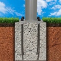 Kotwa kosz zbrojeniowy fundament do słupa lampa uliczna M14 12x12cm 30cm