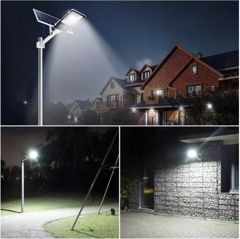 Lampa uliczna solarna 1014 led panel uchwyt pilot premium ip66 2800w