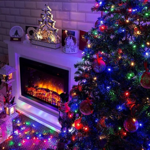 Lampki choinkowe 300 led wewnętrzne programator 8 trybów multikolor 22m premium