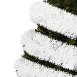 Łańcuch choinkowy na choinkę biały girlanda choinkowa biała 10cm 6m