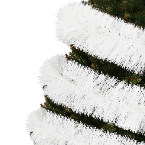 Łańcuch choinkowy na choinkę biały girlanda choinkowa biała 10cm 6m