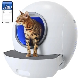 PREMIUM Kuweta samoczyszcząca dla kota inteligentna smart wifi aplikacja 60l