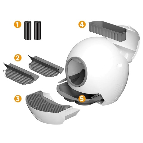 PREMIUM Kuweta samoczyszcząca dla kota inteligentna smart wifi aplikacja 60l