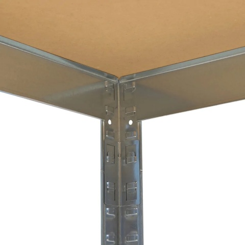 Regał metalowy magazynowy garażowy srebrny 4 półki 1200kg 180x160x60