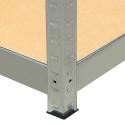 Regał metalowy magazynowy garażowy srebrny 4 półki 1200kg 180x160x60