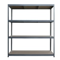 Regał metalowy magazynowy garażowy srebrny 4 półki 1200kg 180x160x60