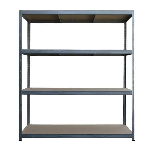 Regał metalowy magazynowy garażowy srebrny 4 półki 1200kg 180x160x60