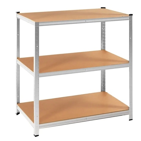 Regał metalowy magazynowy garażowy srebrny 5 półek 1000kg 205x120x40