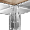 Regał metalowy magazynowy garażowy srebrny 5 półek 1000kg 205x120x40