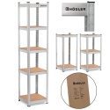 Regał metalowy magazynowy garażowy srebrny 5 półek 180x40x40
