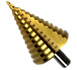 WIERTŁO STOŻKOWE STOPNIOWE CHOINKOWE TYTAN HSS DO METALU 4-52MM