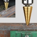 WIERTŁO STOŻKOWE STOPNIOWE CHOINKOWE TYTAN HSS DO METALU 4-52MM