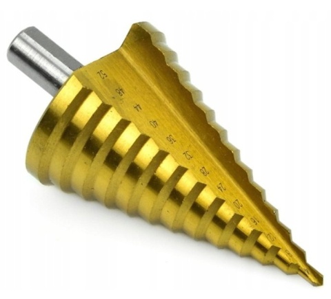WIERTŁO STOŻKOWE STOPNIOWE CHOINKOWE TYTAN HSS DO METALU 4-52MM