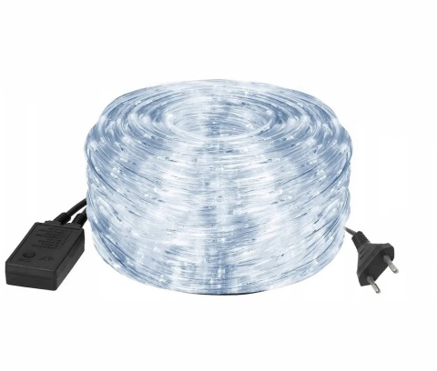 Wąż świetlny zewnętrzny led lampki biały zimny ip44 10m