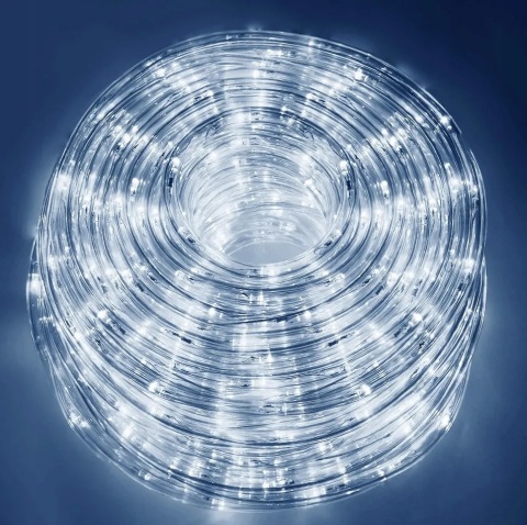 Wąż świetlny zewnętrzny led lampki biały zimny ip44 10m