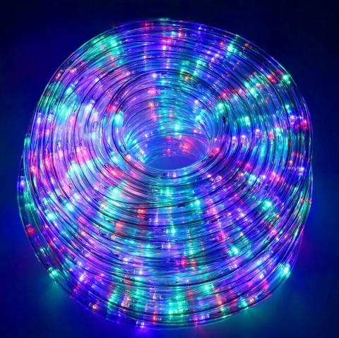 Wąż świetlny zewnętrzny led lampki multikolor ip44 10m