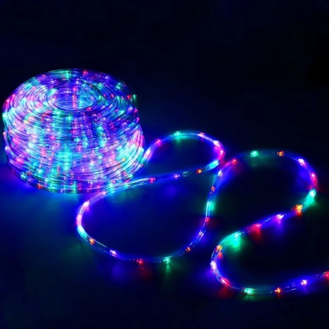 Wąż świetlny zewnętrzny led lampki multikolor ip44 10m
